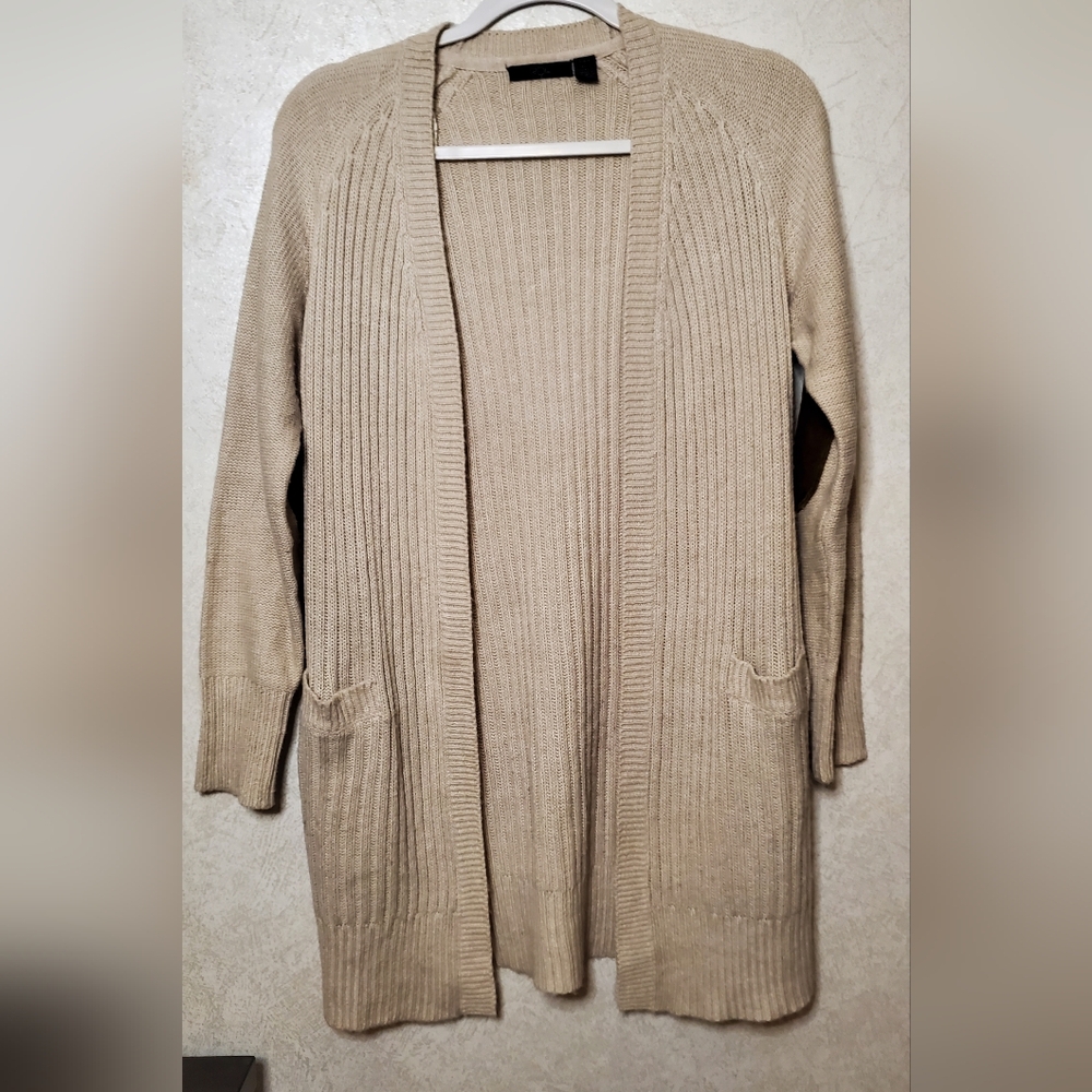 RDI Beige Open-Front Cardigan Size:S